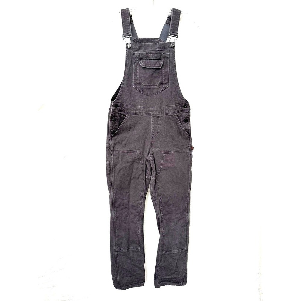 Dovetail Workwear Freshley Overalls Dark Grey Stretch Canvas Utility Bibs Womens